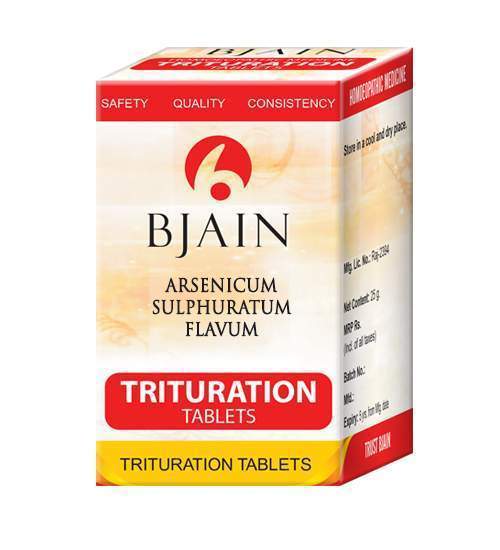 Buy BJain Arsenicum Sulphuratum Flavum Trituration Tablets 3X 6X