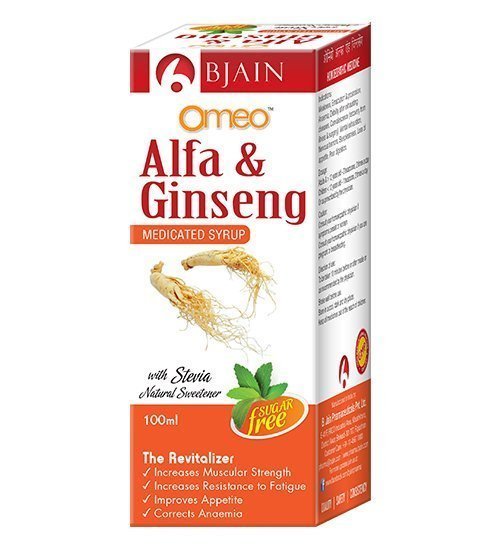 Buy BJain Omeo Alfa & Ginseng Syrup (Sugar Free) Online