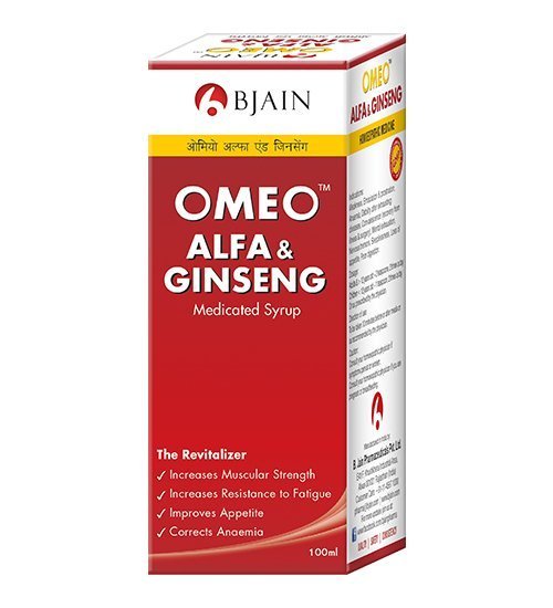 BJain Omeo Alfa and Ginseng Syrup Bottle of 100 ML